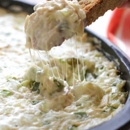 If you like hot, melty Chicken Philly Cheesesteak Sandwiches, you'll love this dip! This is one dip you'll want to have at any party, perfect for the super bowl coming up.