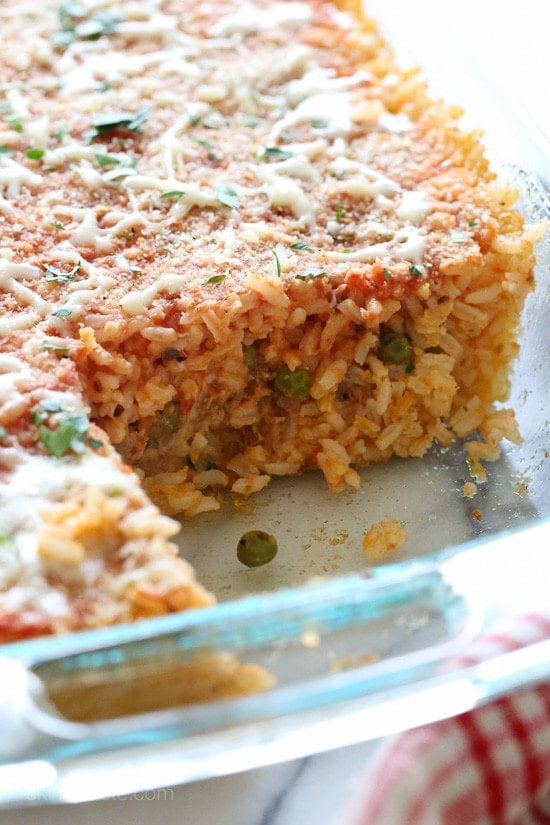 Sicilian Rice Ball Casserole This Sicilian Rice Ball Casserole takes one of my favorite appetizers (arancini) and turns it into a weeknight meal. Freezes well for make ahead meals and it's also great for potlucks.
