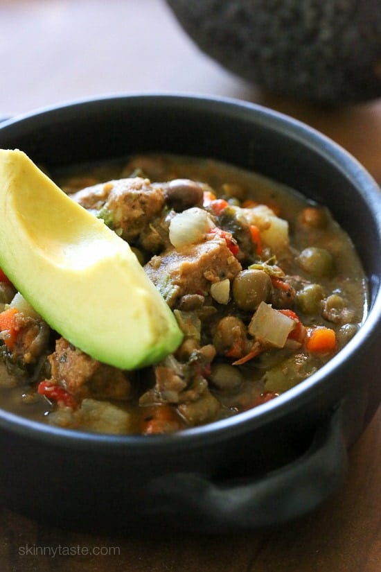 Slow Cooker Pork and Gandules (Pigeon Peas) Stew