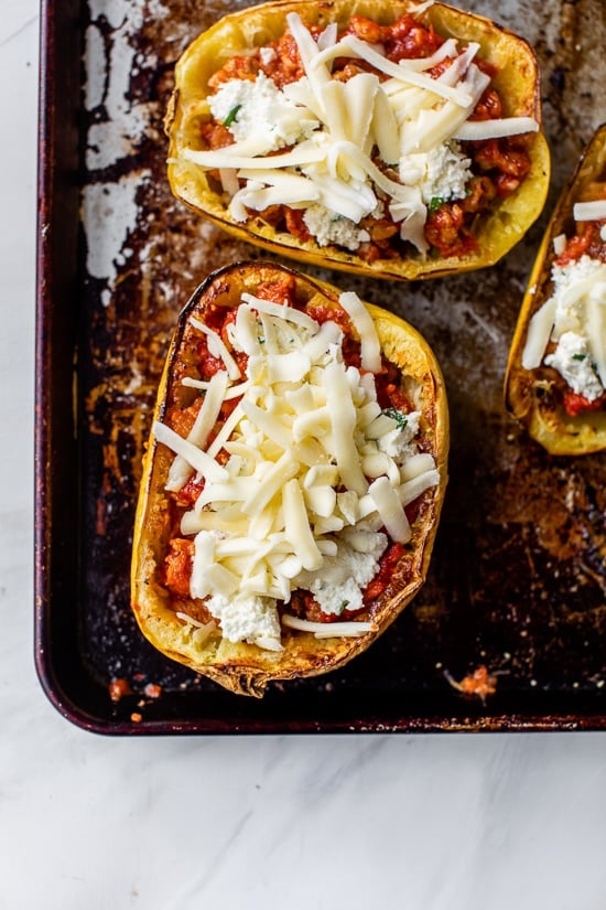 Sheet Pan Spaghetti Squash Lasagna