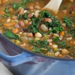 16 Bean Soup with Ham and Kale
