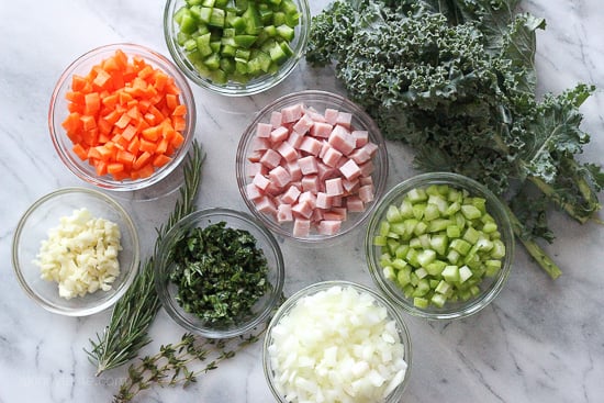 ingredients for bean soup