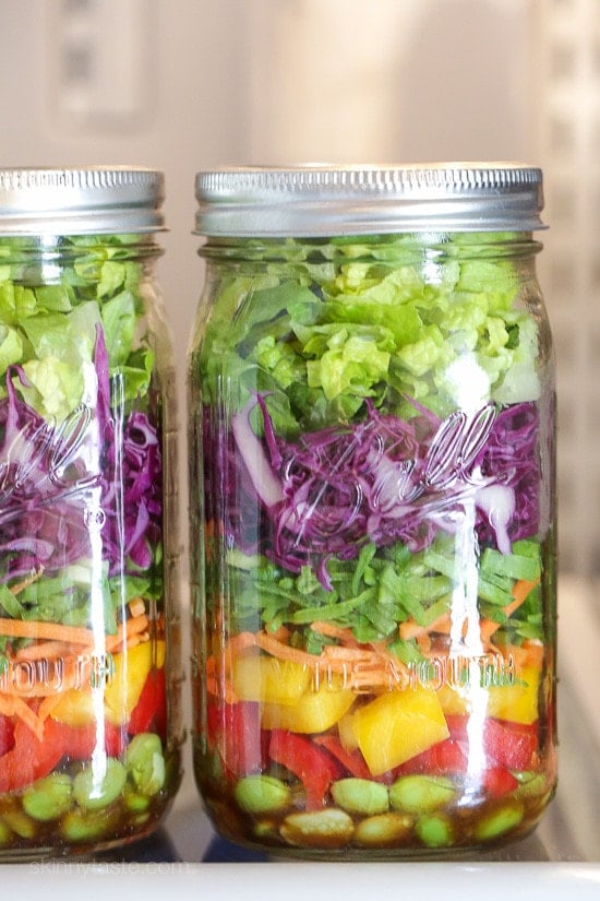 Asian Chopped Salad with Sesame Soy Vinaigrette (In a Jar) Asian Chopped Salad with Sesame Soy Vinaigrette (In a Jar) – perfect for lunch on the go! Weight Watchers Smart Points: 7 Calories: 231