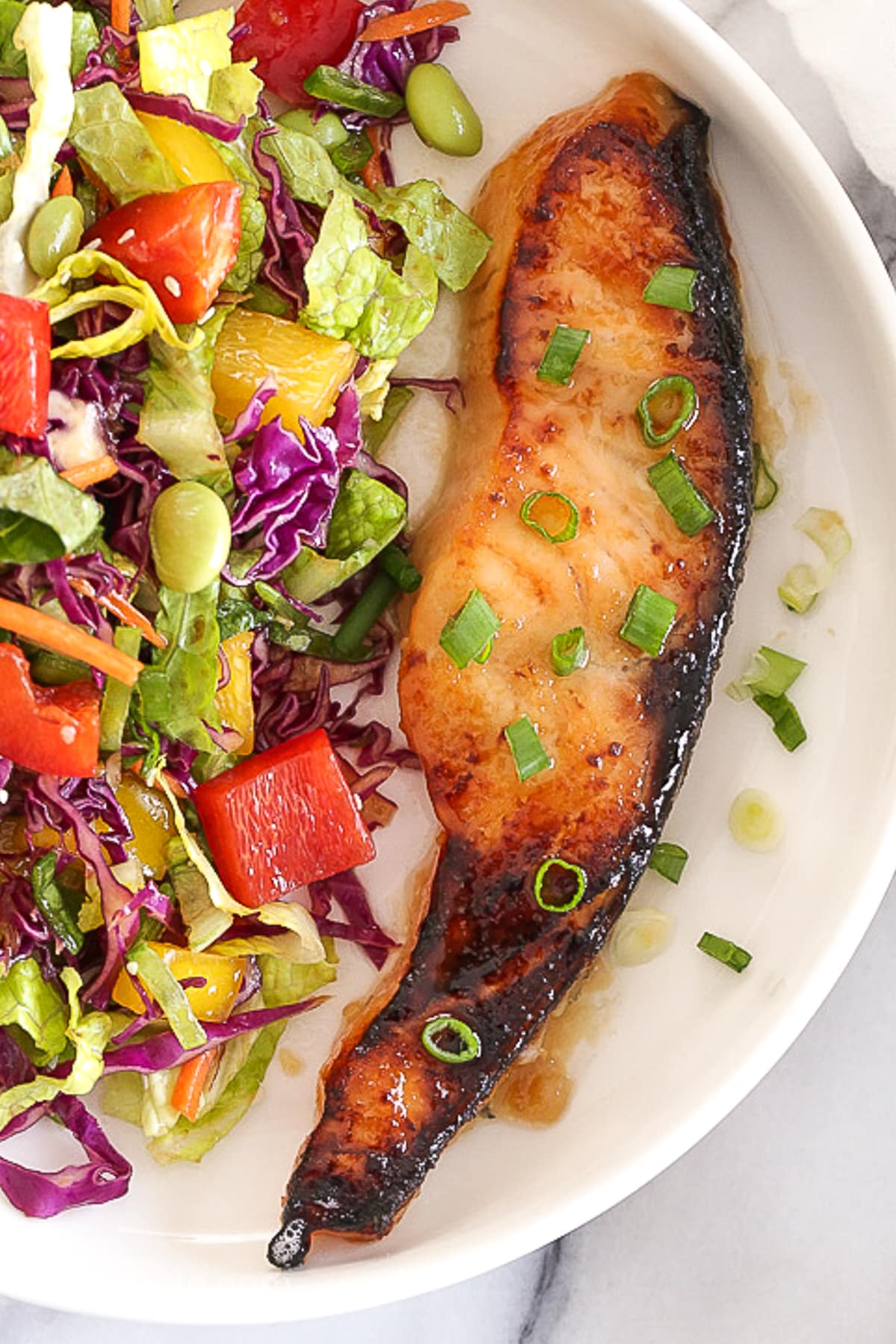 Miso Salmon with salad