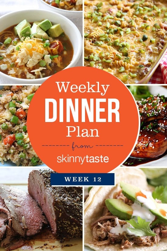 Skinnytaste Dinner Plan (Week 12)