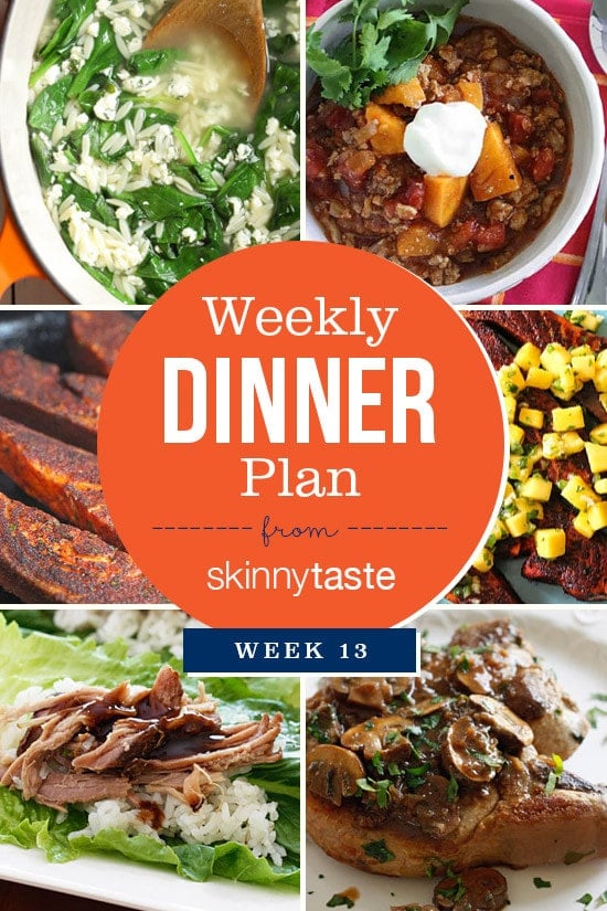 Skinnytaste Dinner Plan (Week 13) Skinnytaste Dinner Plan (Week 13)
