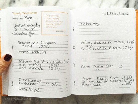 Skinnytaste Dinner Plan (Week 12)