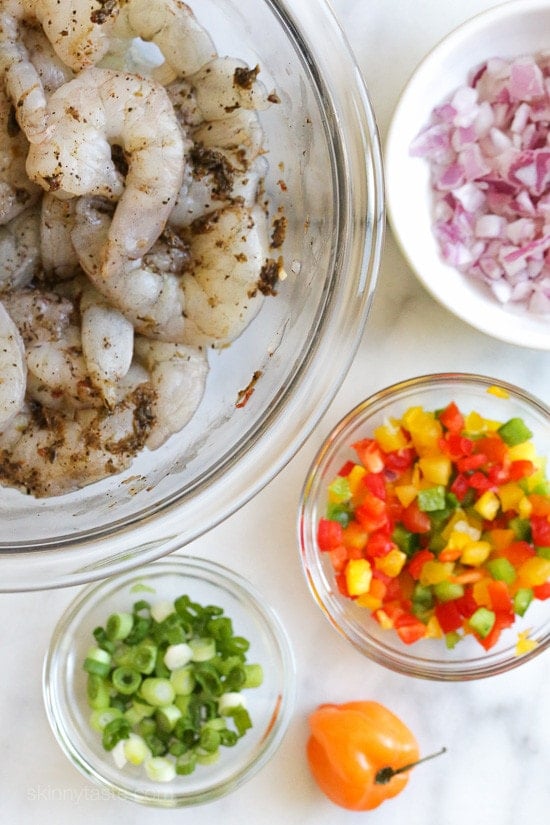 Jamaican Coconut Shrimp Stew Jamaican Coconut Shrimp Stew, a quick, light and spicy shrimp dish simmered in coconut milk, inspired by my trip to Ochos Rios, Jamaica.