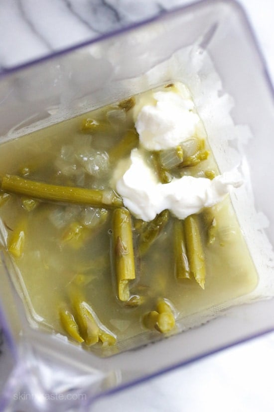 blending Asparagus Soup