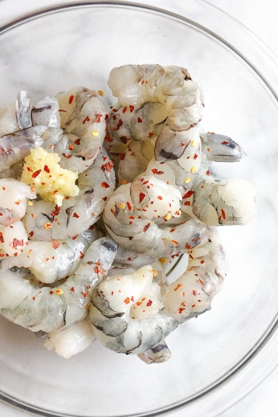 One of the quickest and easiest ways to prepare shrimp is to roast them in the oven and simply drizzle with some olive oil, garlic and fresh lemon juice.