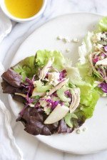 A lighter take on the classic Waldorf Chicken Salad served in lettuce leaves so you can eat them with your hands instead of a fork!