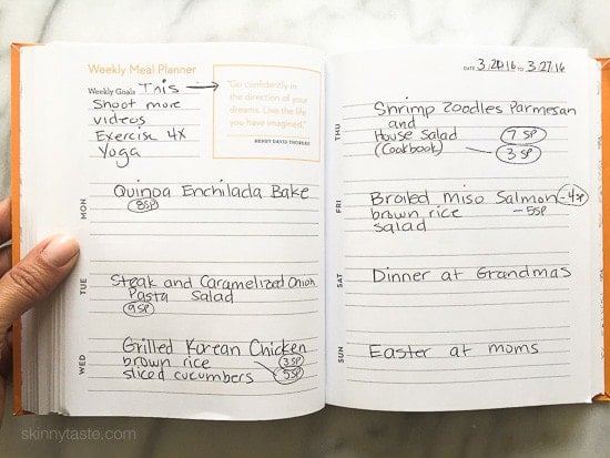 Skinnytaste Dinner Plan (Week 21) Skinnytaste Dinner Plan (Week 21)