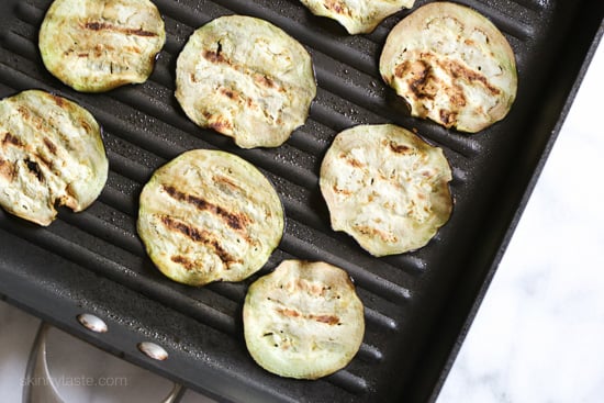 Layers of eggplant, zucchini and squash are baked in a quick tomato sauce with bell peppers and herbs then topped with Havarti cheese. This is a great tasting meatless main dish.