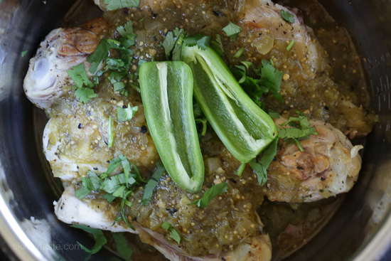 Easy Braised Chicken Drumsticks in Tomatillo Sauce – An easy Mexican-inspired chicken dish made with just a few ingredients!