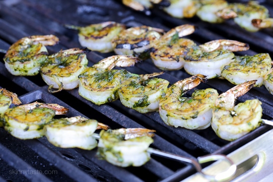 North African Spiced Grilled Shrimp and Chickpea Salad