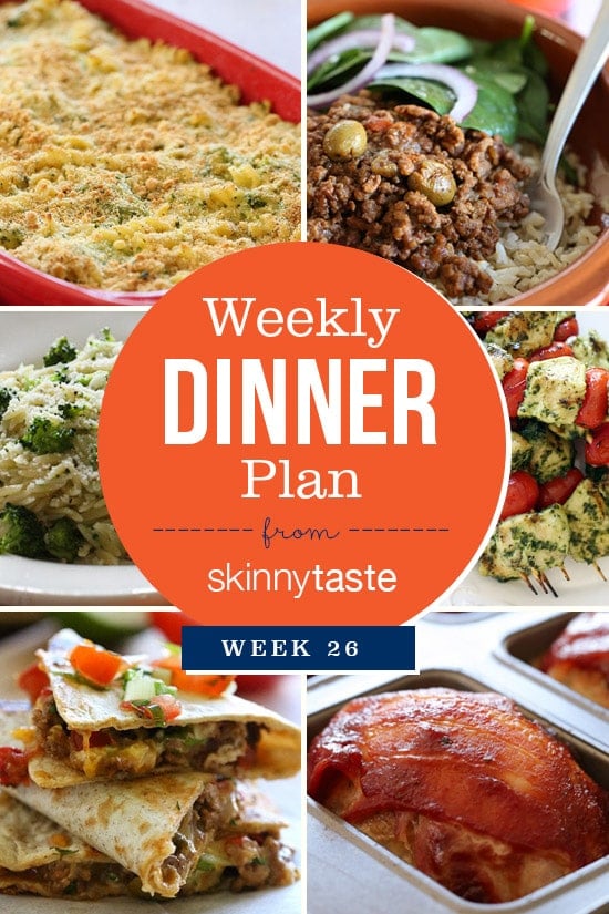 A healthy week of dinners planned out to make life easy!