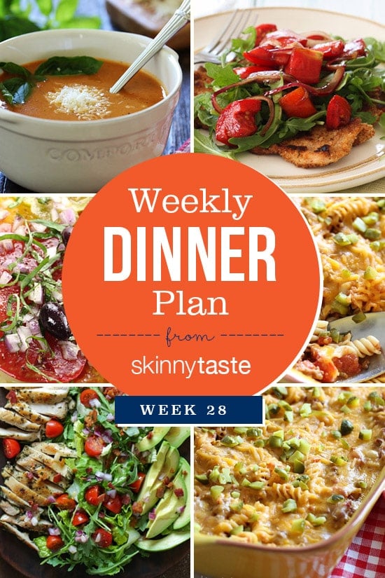 A healthy week of Skinnytaste Dinners.