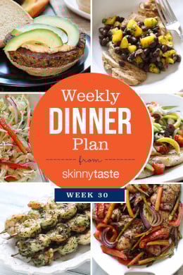 Skinnytaste Dinner Plan Week 30. Healthy dinners for the week!