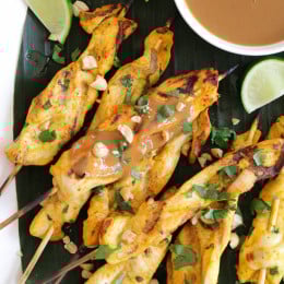 Chicken Satay with Peanut Sauce