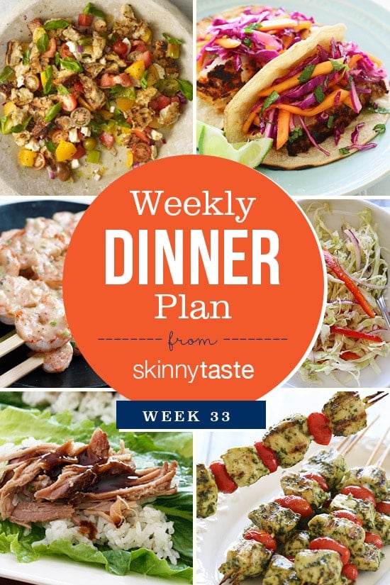 Skinnytaste Dinner Plan (Week 33)