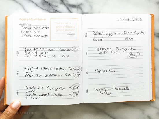 Skinnytaste Dinner Plan Week 34