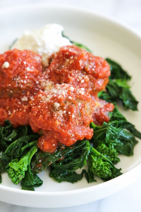 Slow Cooker Broccoli Rabe Meatballs-4