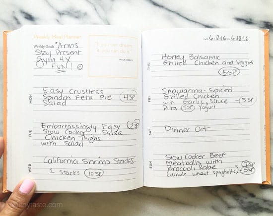 Skinnytaste Dinner Plan (Week 32)