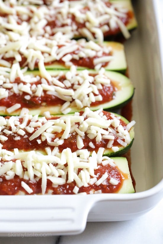 Veggie Lasagna Zucchini Boats-3