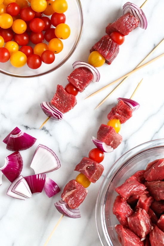 Grilled Steak Kebabs with Chimichurri-5