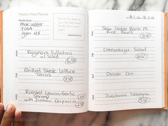 Skinnytaste Dinner Plan (Week 37)