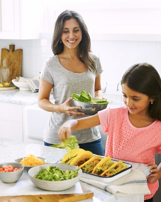 Made from scratch in the slow cooker using homemade taco seasoning, this makes enough meat for several nights so we usually have tacos one night and I'll use the rest of the meat for leftovers over tostadas, taco salads or to freeze for another night.