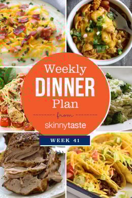 Skinnytaste Dinner Plan (Week 41)