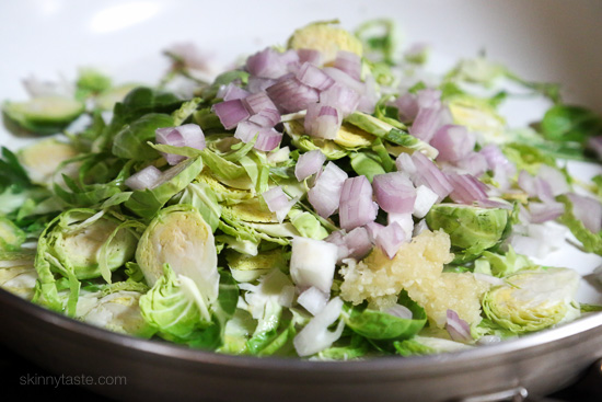 Spiralized parsnips make a wonderful pasta replacement in this spicy Autumn dish made with brussels sprouts and spicy chicken sausage.