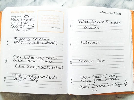 Skinnytaste Dinner Plan (Week 45)