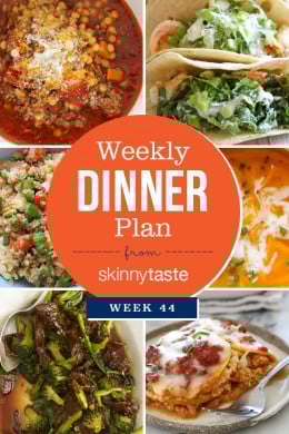 Skinnytaste Dinner Plan (Week 44)