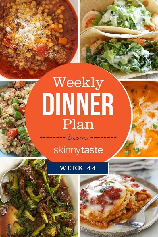 Skinnytaste Dinner Plan (Week 44)
