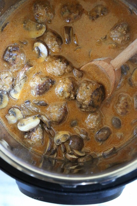 Turkey Meatball Stroganoff