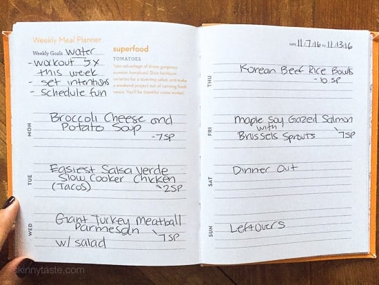 Skinnytaste Dinner Plan (Week 49)