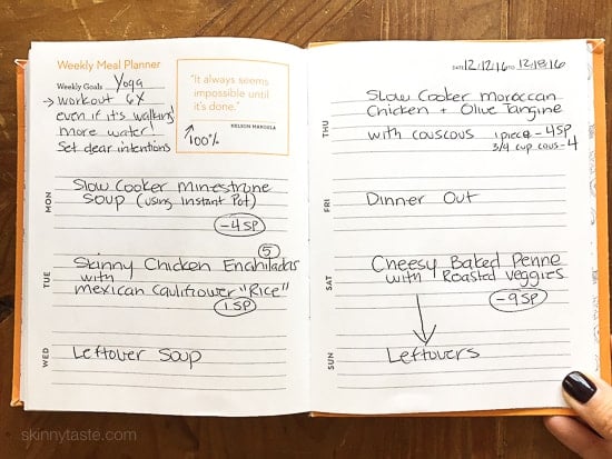 Skinnytaste Dinner Plan (Week 54)