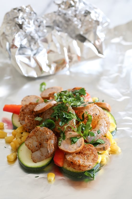 Cajun Shrimp foil packets