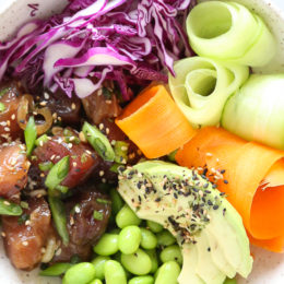 This is my go-to recipe for shoyu ahi tuna, perfect to add to your favorite Poke Bowl.