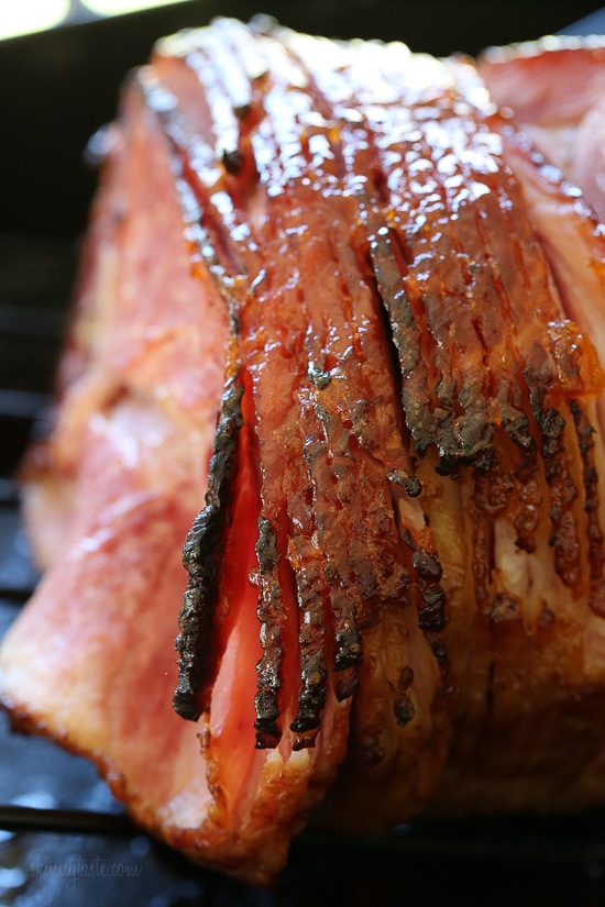 Apricot-Rum Glazed Spiral Ham is perfect for the Holidays, and easy since the ham is already cooked you're basically just heating it up and adding your own glaze.