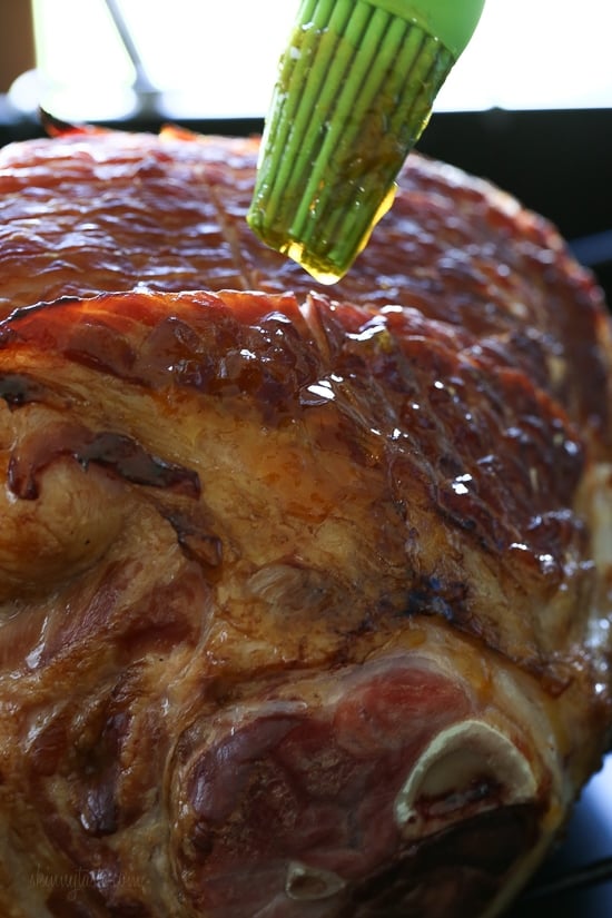 Apricot-Rum Glazed Spiral Ham is perfect for the Holidays, and easy since the ham is already cooked you're basically just heating it up and adding your own glaze.