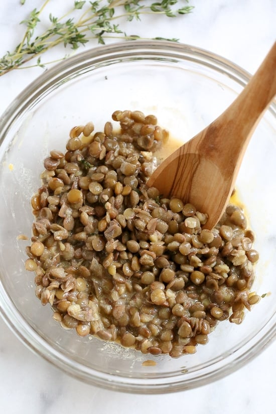 Asparagus and Green Lentils with Poached Egg