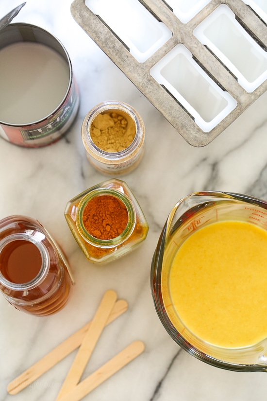 Turmeric Golden Milk Popsicles