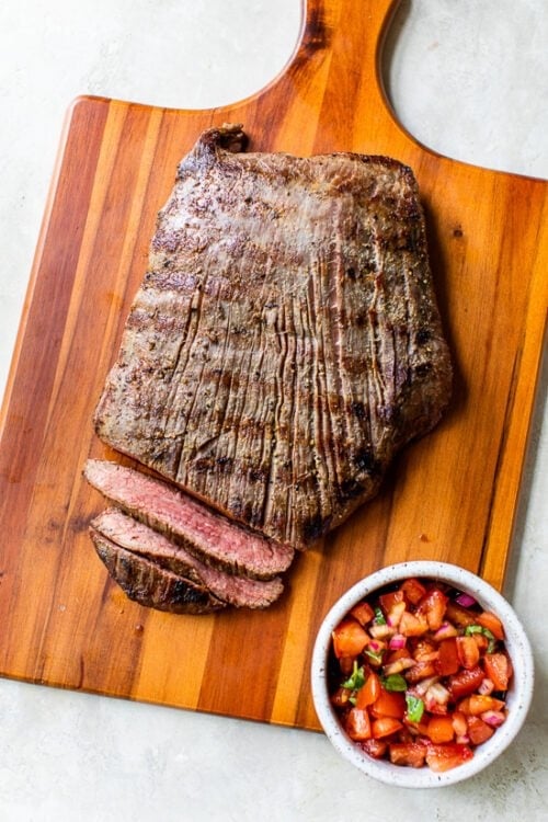 flank steak and tomato salad