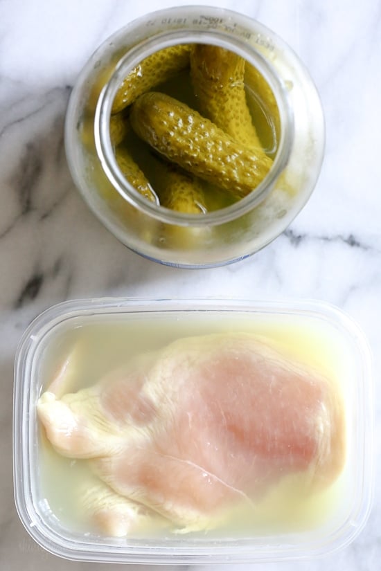 This Cubano Chicken Roll Up idea came to me after having a serious pickle craving! I wanted to make a hot dish utilizing dill pickles in some way and decided to stuff a chicken breast with everything you'd normally find in a Cuban Sandwich – pickles, mustard, Swiss, and ham. But I took it a step further and brined the cutlets overnight in pickle juice for extra flavor, the results were outstanding!!!