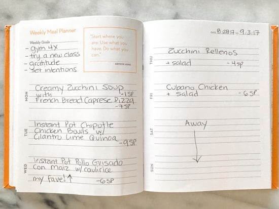 skinnytaste dinner plan week 89