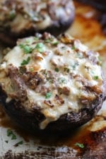 Philly Cheesesteak Stuffed Portobello Mushrooms
