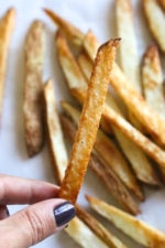 Crispy french fries made in the air-fryer